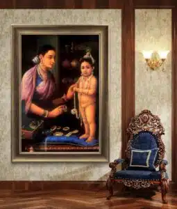Raja Ravi Varma’s Yashodha and Bala Krishna: Divine Stories in Color and Light