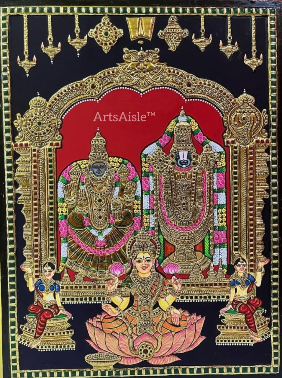 Tanjore Painting of Balaji Thayar