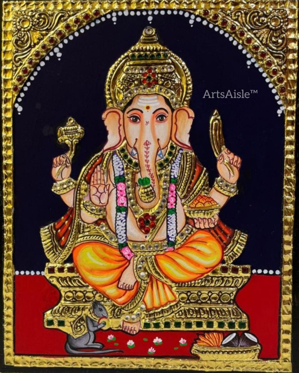 Tanjore painting of Ganesha