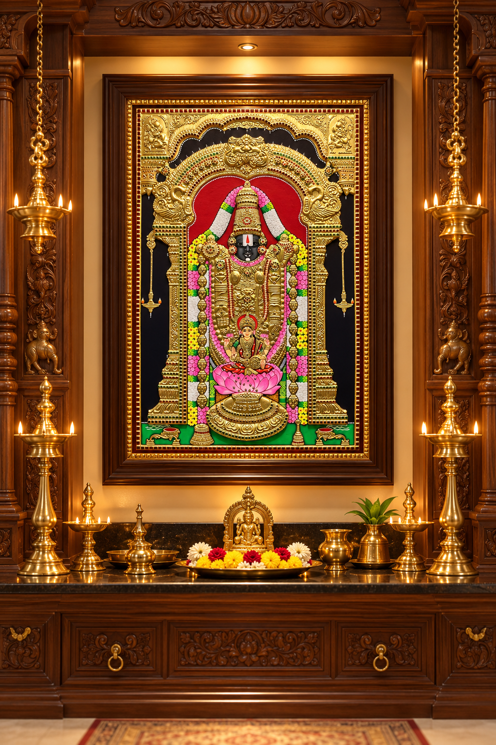 Tanjore painting of Lakshmi