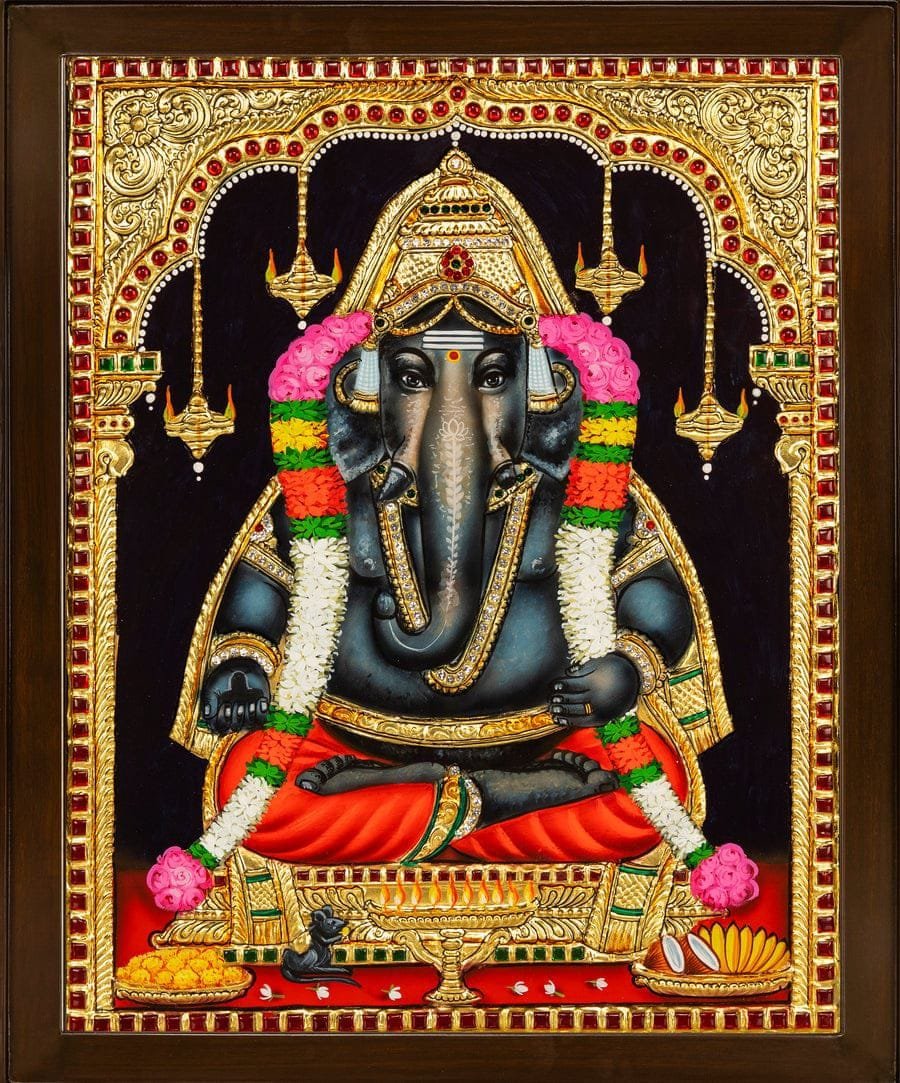 Tanjore painting of Ganesha