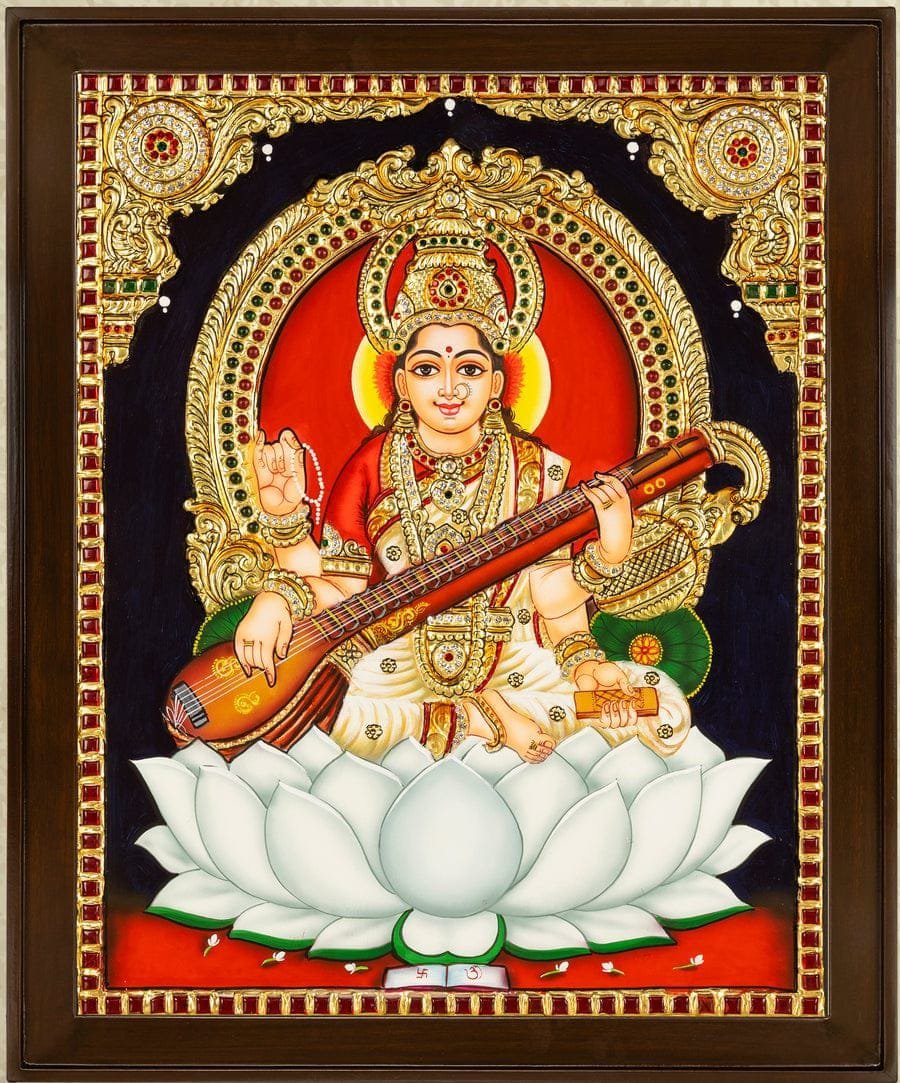Tanjore painting of Lakshmi