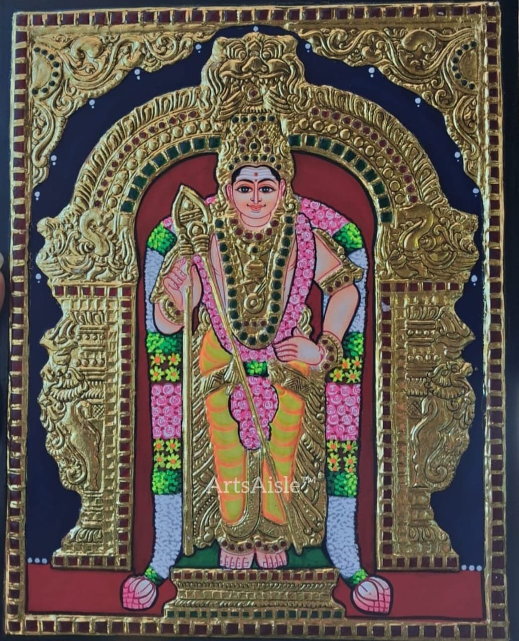 Tanjore Painting of tiruchendur murugan